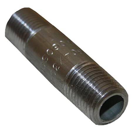 Pinpoint 0.125 x 3 Stainless Steel Pipe Nipple PI574874